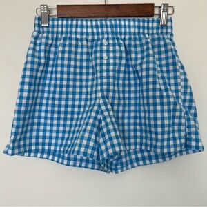 Colsie Blue and White Checkered Shorts